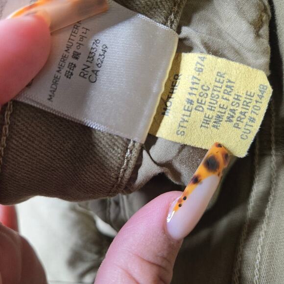 Mother The Hustle Ankle Fray Green Jeans - Picture 8 of 8